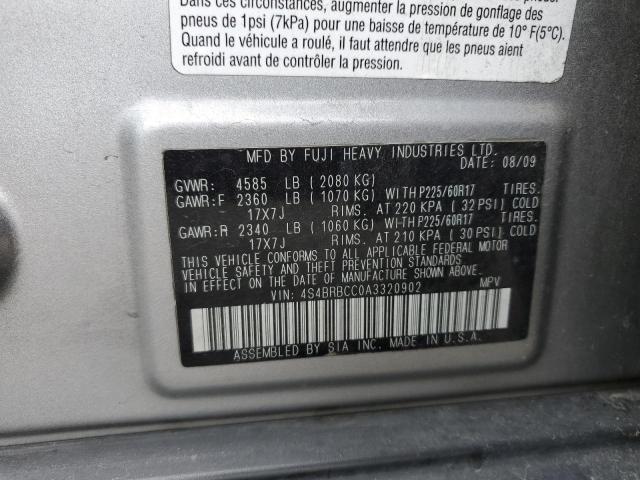 2010 Subaru Outback 2.5I Premium VIN: 4S4BRBCC0A3320902 Lot: 56666054