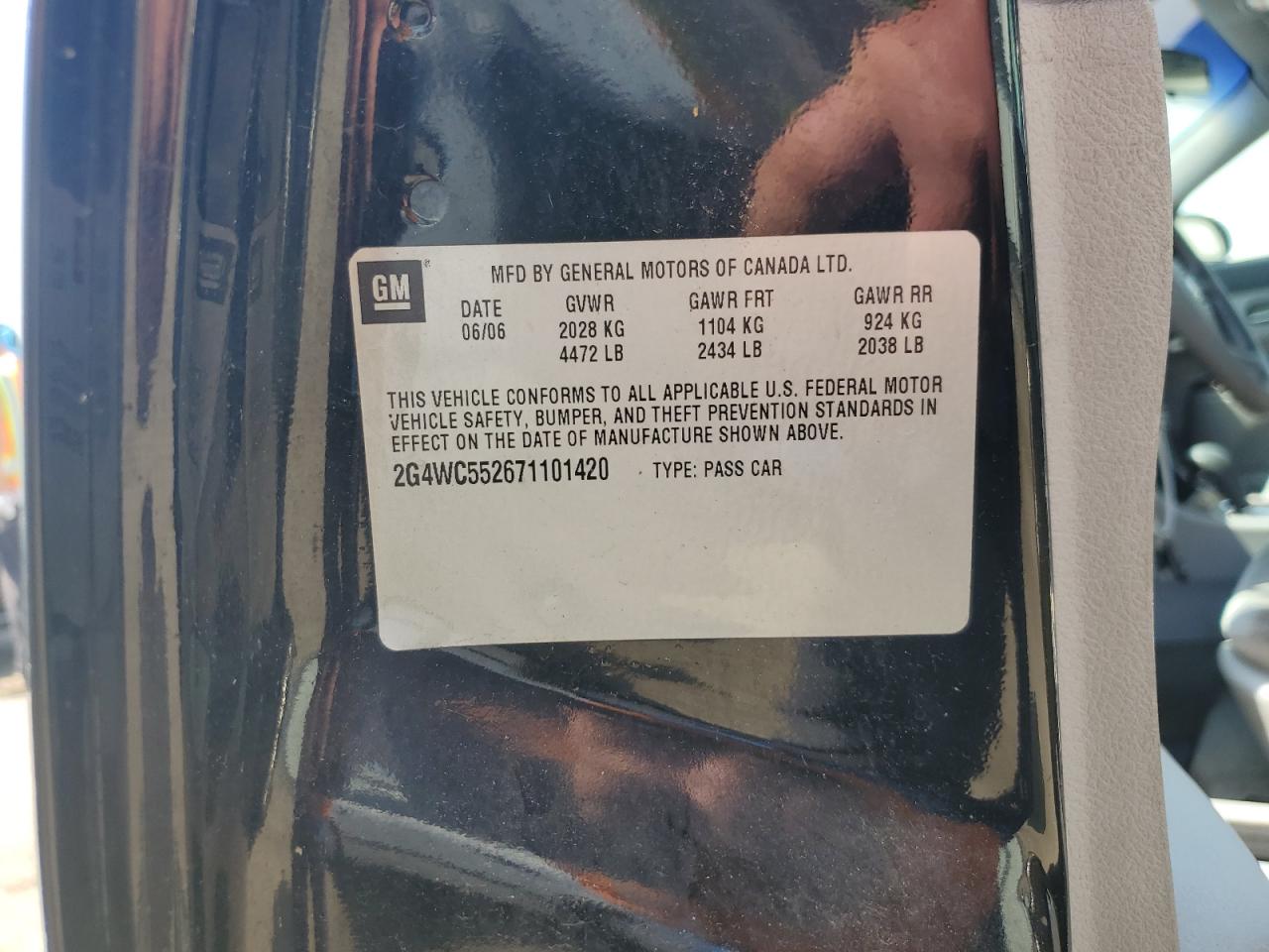 2G4WC552671101420 2007 Buick Lacrosse Cx