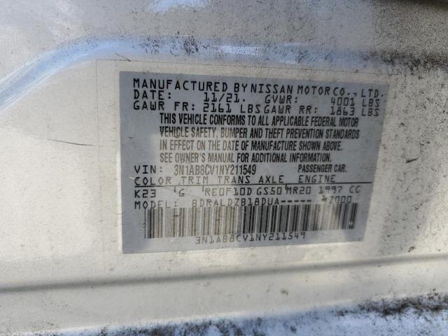 2022 Nissan Sentra Sv VIN: 3N1AB8CV1NY211549 Lot: 58585254