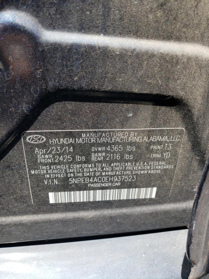 5NPEB4AC0EH937523 2014 Hyundai Sonata Gls