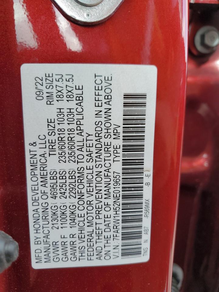 7FARW1H52NE019657 2022 Honda Cr-V Ex