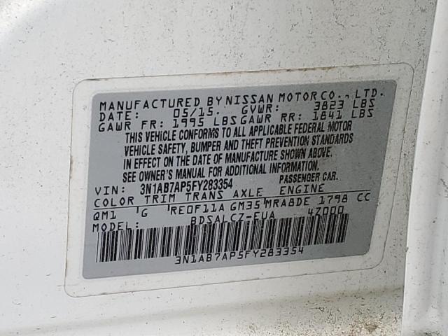2015 NISSAN SENTRA S 3N1AB7AP5FY283354