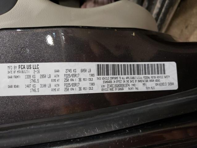 2016 Chrysler Town & Country Touring VIN: 2C4RC1BG0GR281974 Lot: 58169384