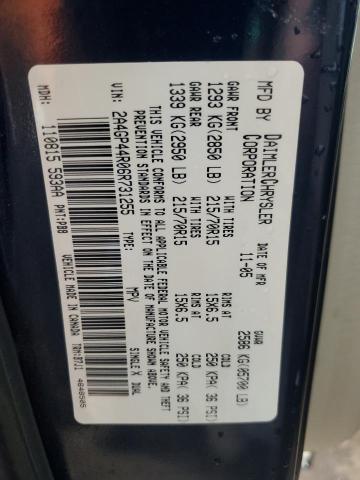 2006 Chrysler Town & Country Lx VIN: 2A4GP44R06R731255 Lot: 59575484