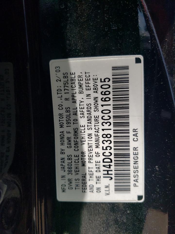 JH4DC53813C016605 2003 Acura Rsx