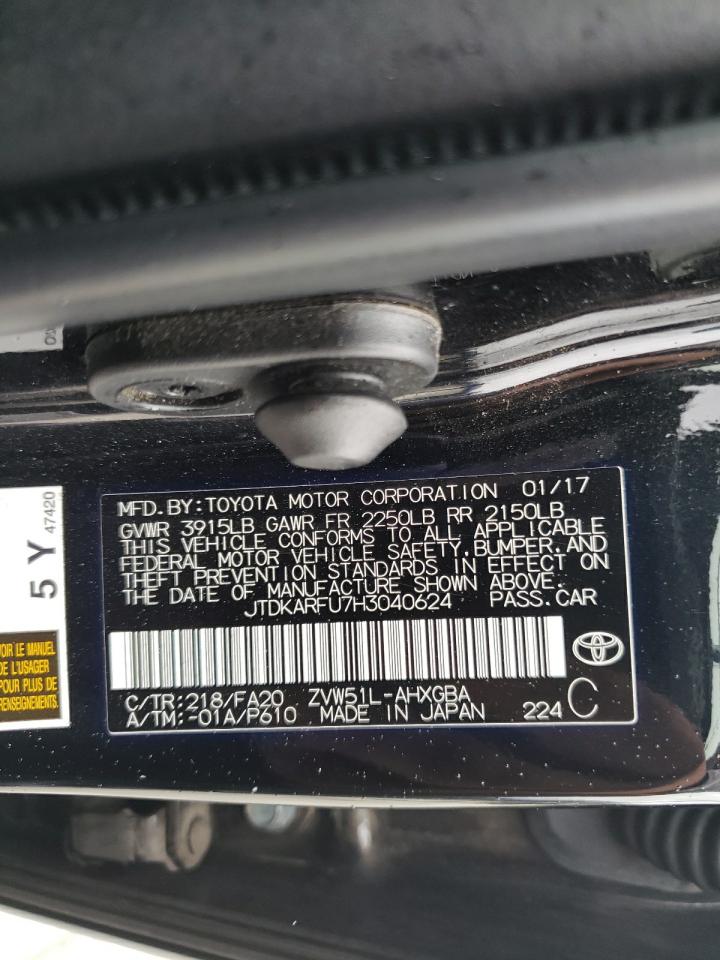 JTDKARFU7H3040624 2017 Toyota Prius