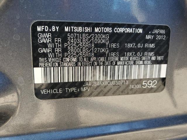 2012 Mitsubishi Outlander Gt VIN: JA4JS4AX8CU030713 Lot: 59012694