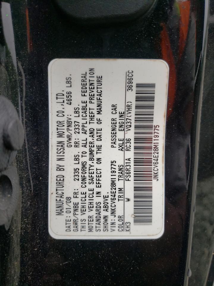 JNKCV64E28M119775 2008 Infiniti G37 Base