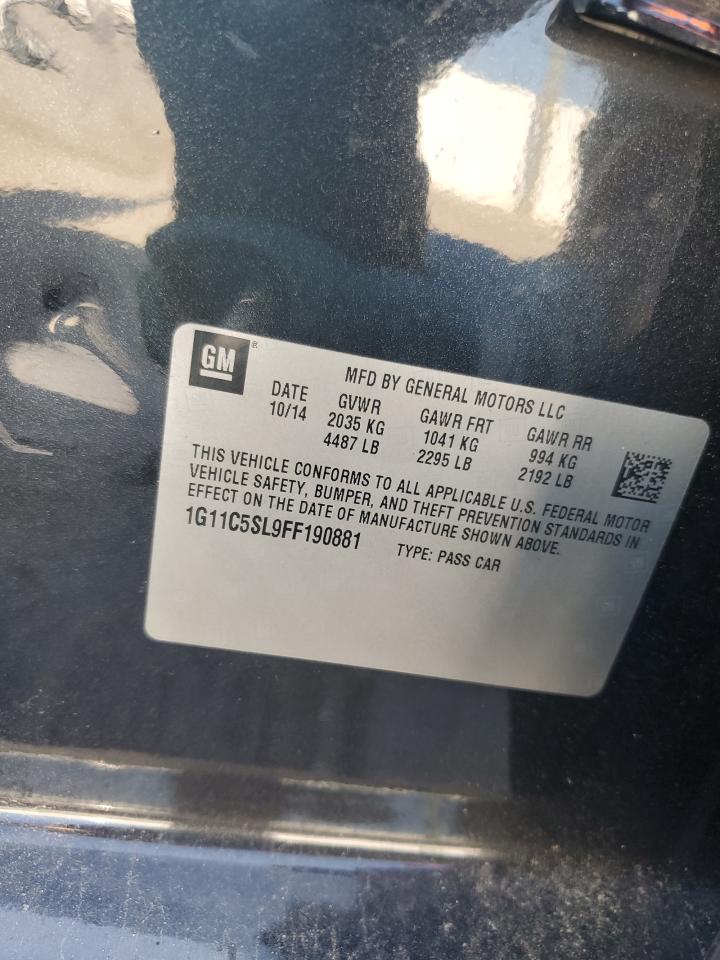 1G11C5SL9FF190881 2015 Chevrolet Malibu 1Lt
