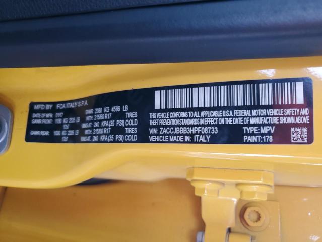 2017 Jeep Renegade Latitude VIN: ZACCJBBB3HPF08733 Lot: 57559764