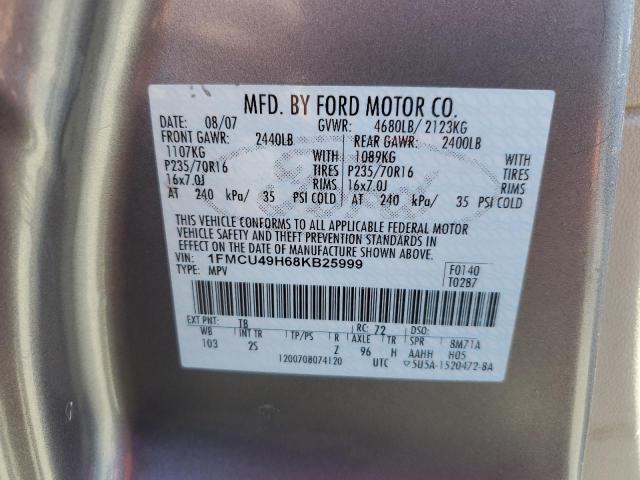 2008 Ford Escape Hev VIN: 1FMCU49H68KB25999 Lot: 59499734