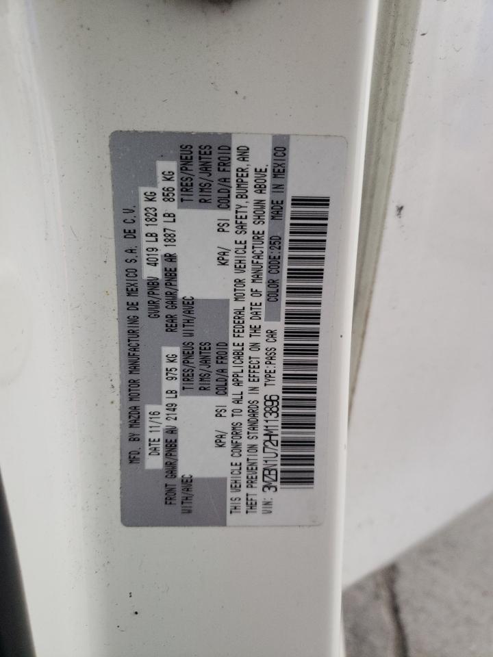 3MZBN1U72HM113896 2017 Mazda 3 Sport