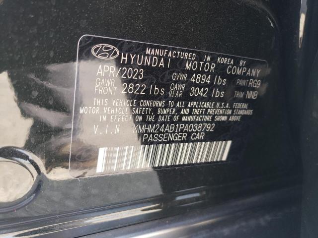 2023 Hyundai Ioniq 6 Se VIN: KMHM24AB1PA038792 Lot: 57783734