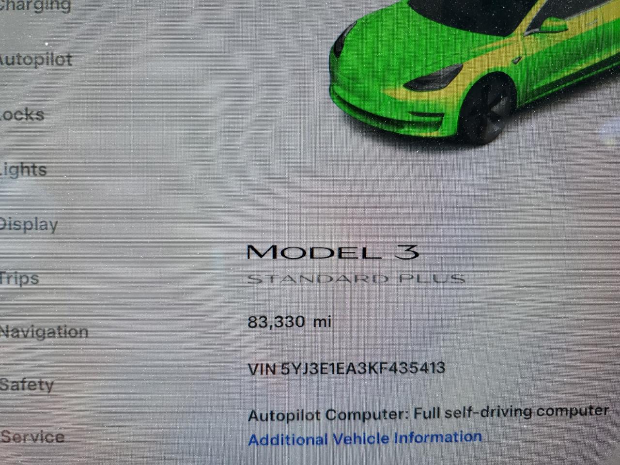 5YJ3E1EA3KF435413 2019 Tesla Model 3