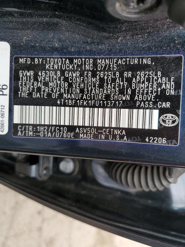 4T1BF1FK1FU113717 2015 Toyota Camry Le