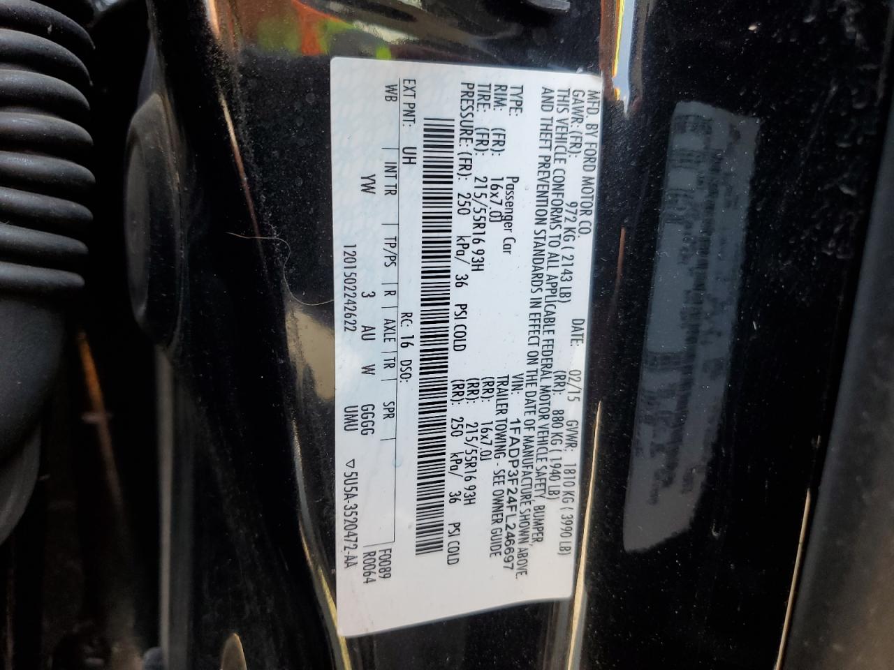 1FADP3F24FL246697 2015 Ford Focus Se