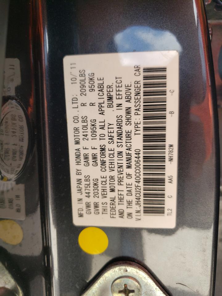 JH4CU2F40CC006440 2012 Acura Tsx