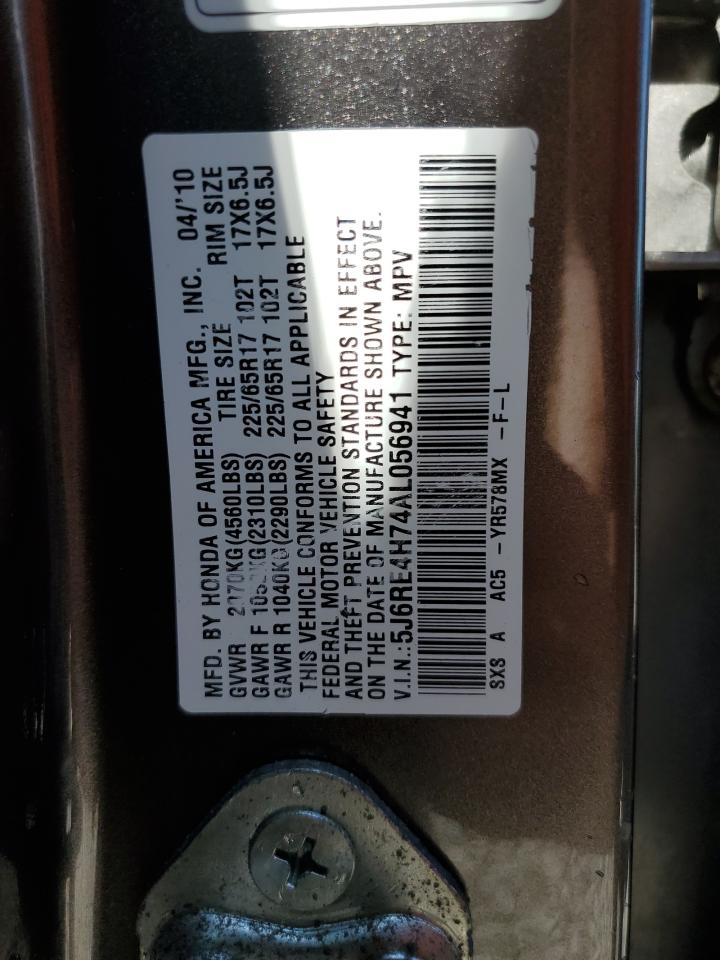 5J6RE4H74AL056941 2010 Honda Cr-V Exl