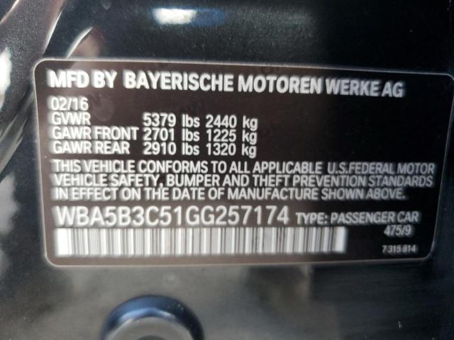 2016 BMW 535 Xi VIN: WBA5B3C51GG257174 Lot: 60770904