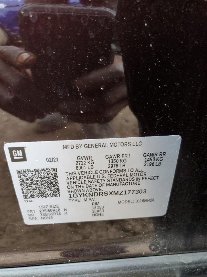 1GYKNDRSXMZ177303 2021 Cadillac Xt5 Premium Luxury