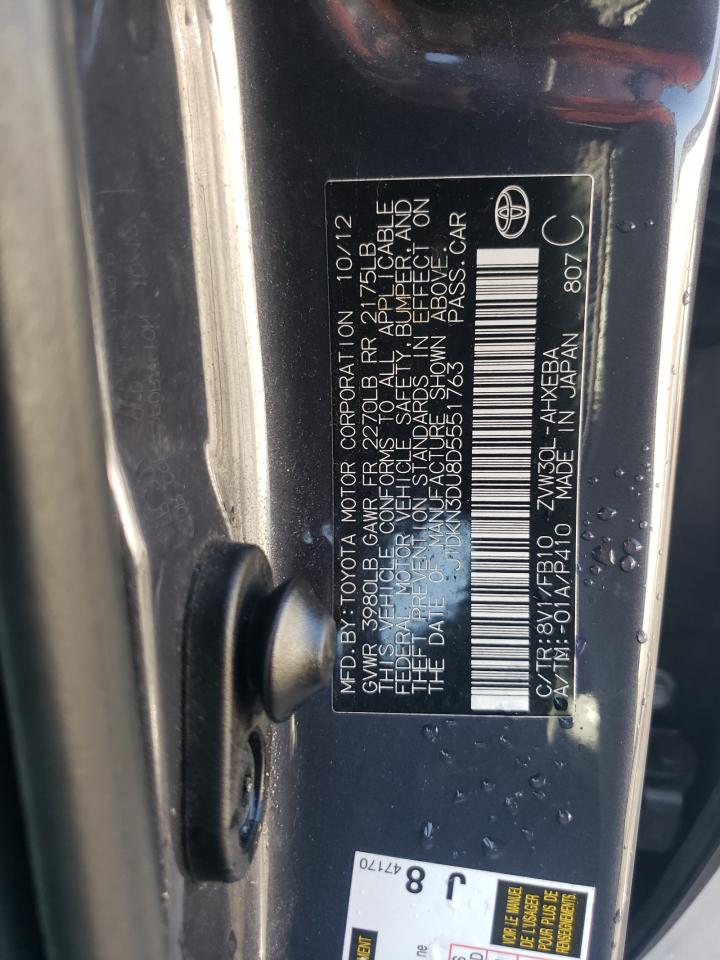 JTDKN3DU8D5551763 2013 Toyota Prius