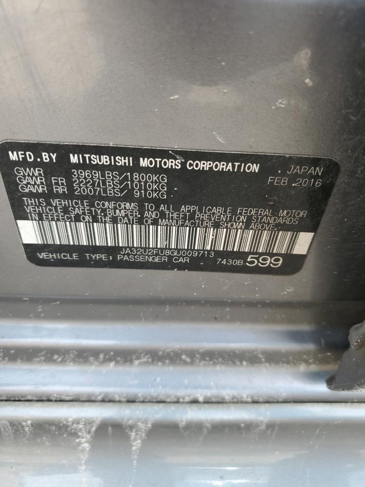 JA32U2FU8GU009713 2016 Mitsubishi Lancer Es