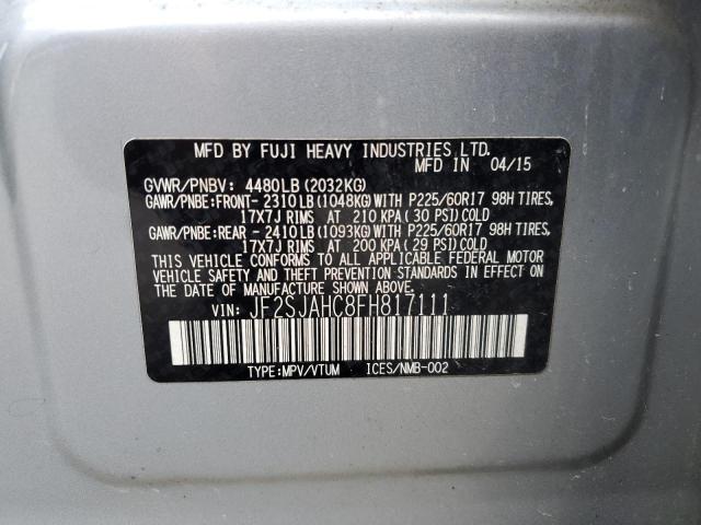 2015 SUBARU FORESTER 2 - JF2SJAHC8FH817111