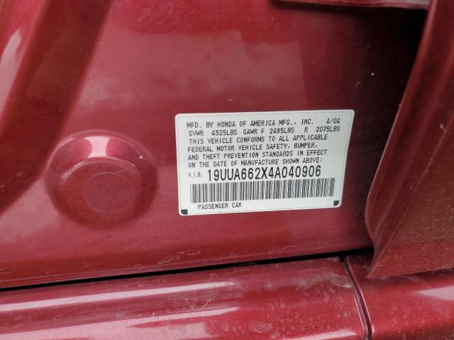 2004 Acura Tl VIN: 19UUA662X4A040906 Lot: 60527764