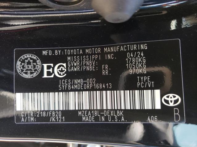 2024 TOYOTA COROLLA LE - 5YFB4MDE0RP168413