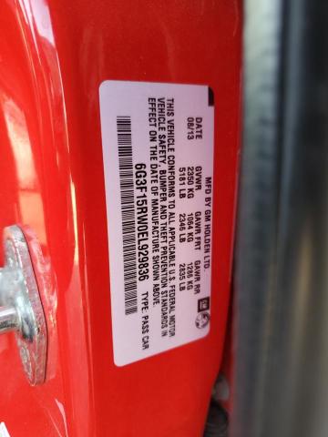 2014 Chevrolet Ss VIN: 6G3F15RW0EL929836 Lot: 59998714