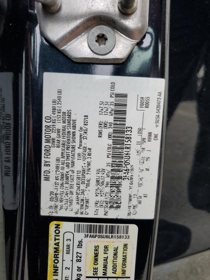 3FA6P0SU6LR158133 2020 Ford Fusion Titanium