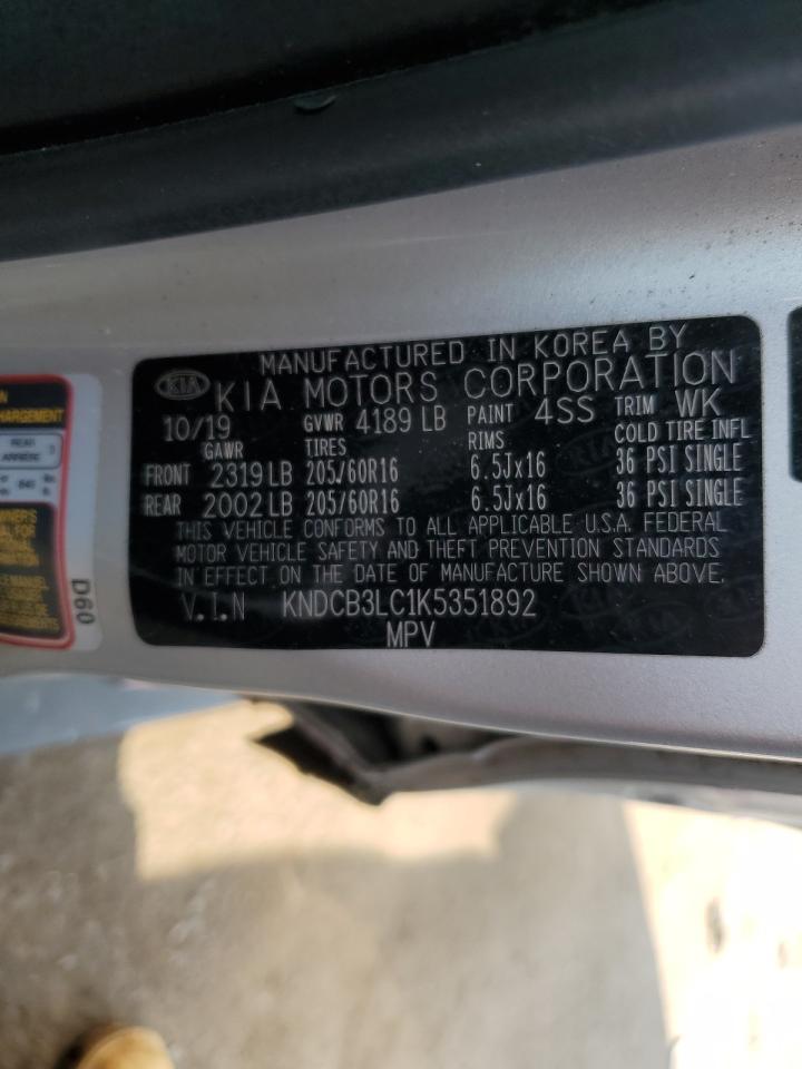 KNDCB3LC1K5351892 2019 Kia Niro Fe