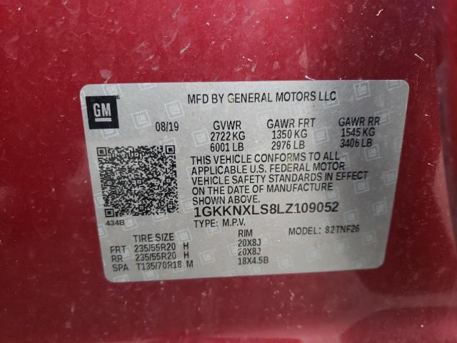 2020 GMC Acadia Denali VIN: 1GKKNXLS8LZ109052 Lot: 59933184