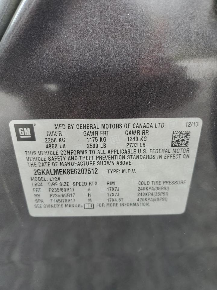 2GKALMEK8E6207512 2014 GMC Terrain Sle