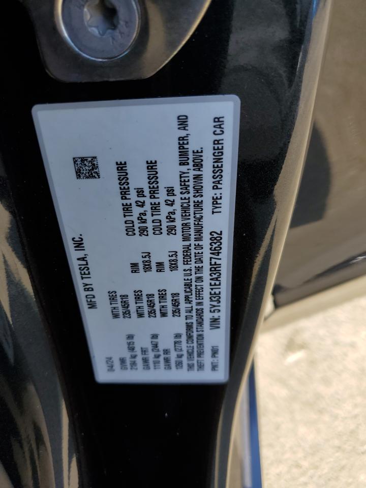 5YJ3E1EA3RF746382 2024 Tesla Model 3