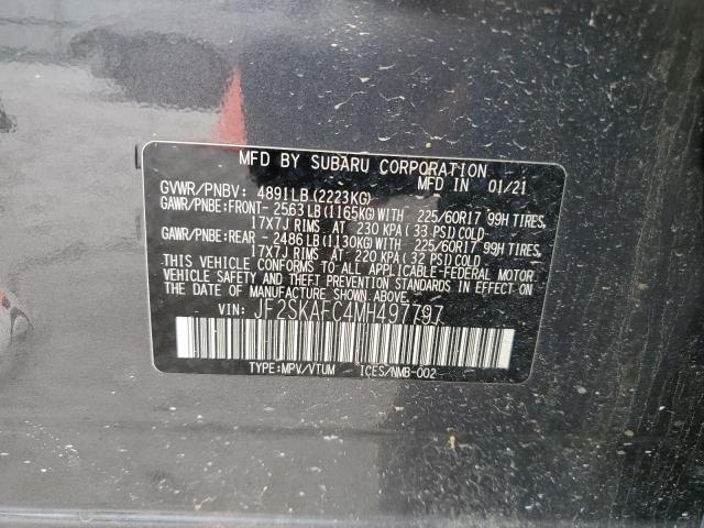 2021 Subaru Forester Premium VIN: JF2SKAFC4MH497797 Lot: 58247324