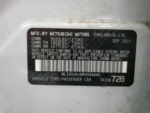 2024 Mitsubishi Mirage Es VIN: ML32AUHJ8RH004440 Lot: 59043654