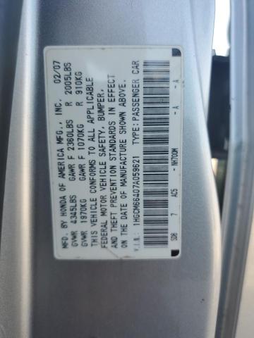 1HGCM66407A059621 2007 Honda Accord Se