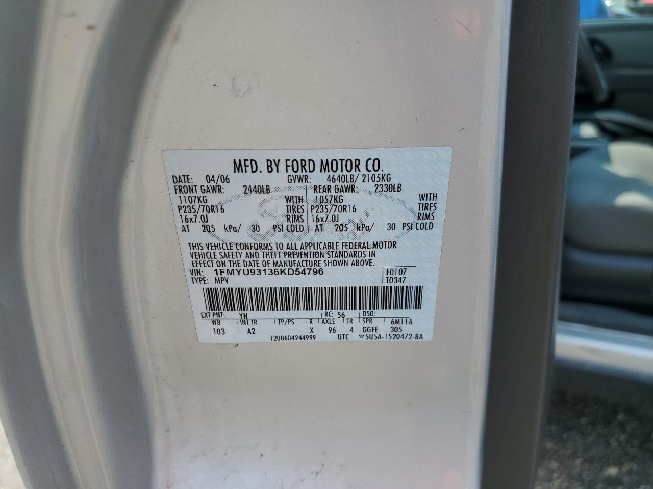 1FMYU93136KD54796 2006 Ford Escape Xlt