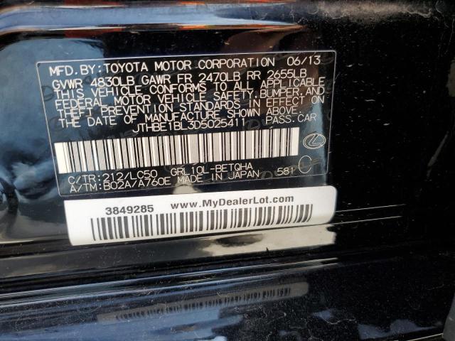 2013 Lexus Gs 350 VIN: JTHBE1BL3D5025411 Lot: 58385274