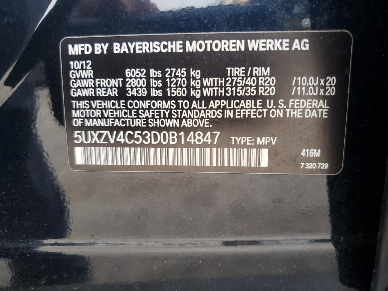 5UXZV4C53D0B14847 2013 BMW X5 xDrive35I