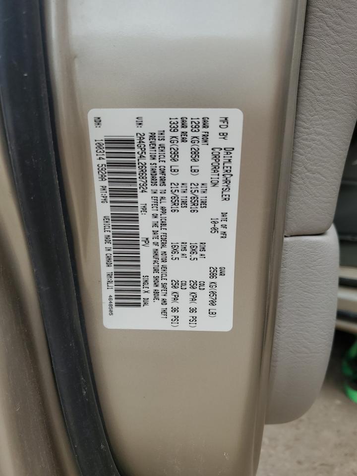 2A4GP54L26R687924 2006 Chrysler Town & Country Touring