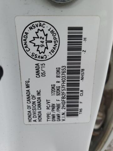 2015 HONDA CIVIC LX - 2HGFB2F57FH037653