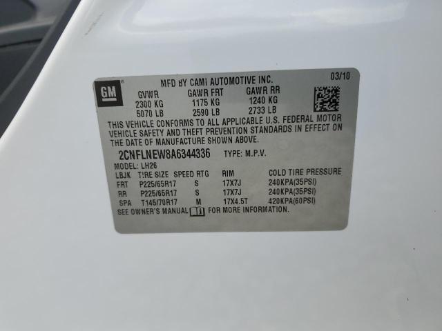 2010 Chevrolet Equinox Lt VIN: 2CNFLNEW8A6344336 Lot: 60233574