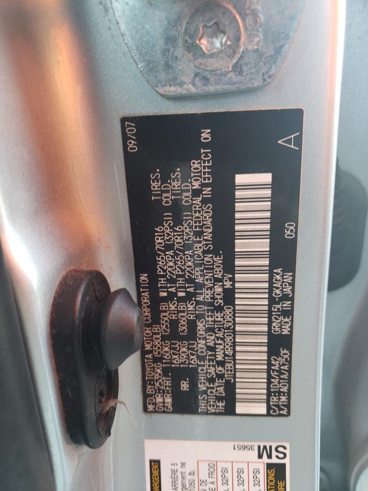 JTEBU14R980130880 2008 Toyota 4Runner Sr5