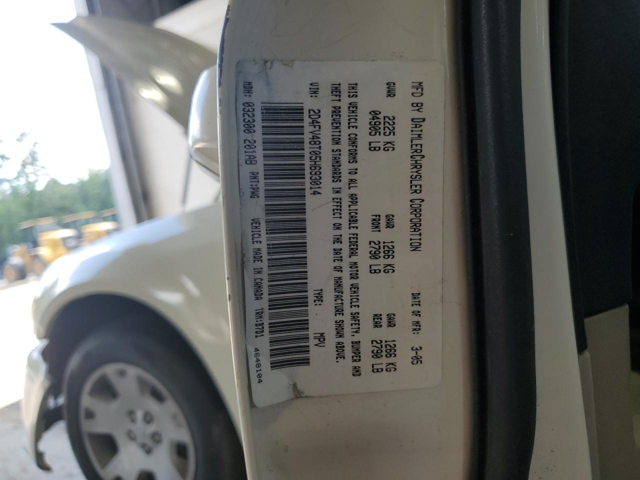 2D4FV48T05H693014 2005 Dodge Magnum Se