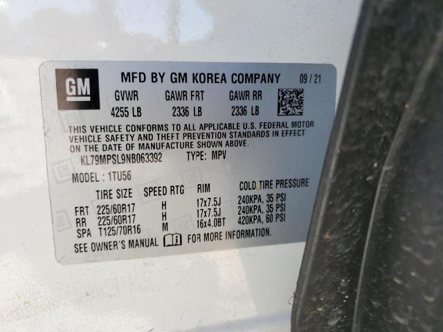 2022 CHEVROLET TRAILBLAZE - KL79MPSL9NB063392
