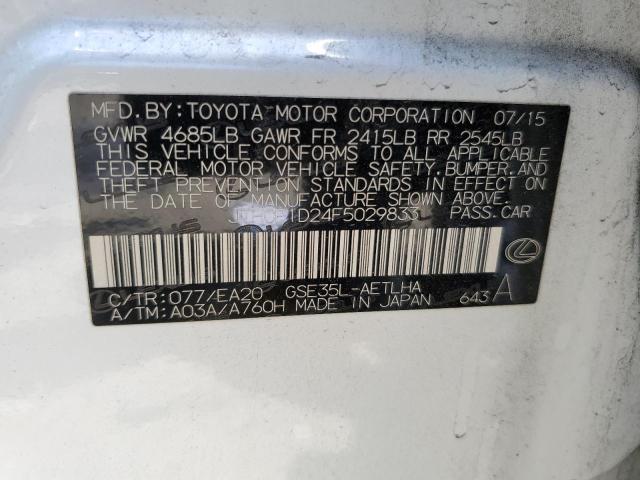 2015 LEXUS IS 250 - JTHCF1D24F5029833