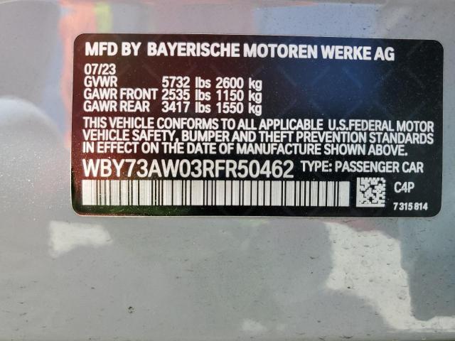 2024 BMW I4 Edrive 40 VIN: WBY73AW03RFR50462 Lot: 57701274