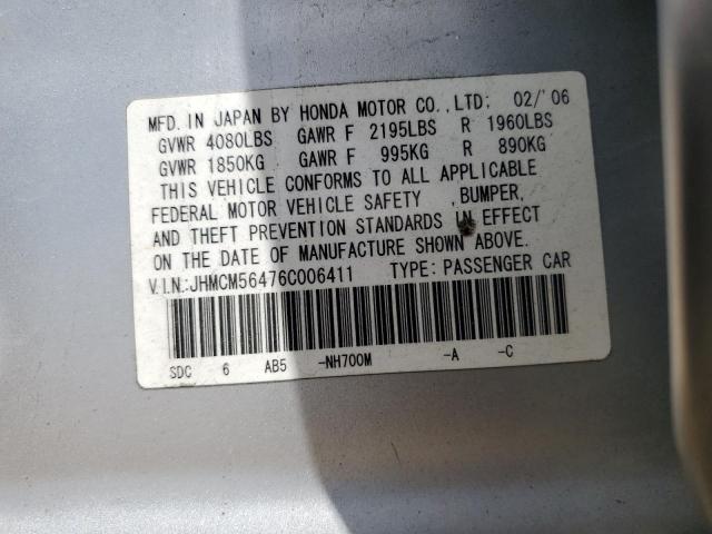 2006 Honda Accord Lx VIN: JHMCM56476C006411 Lot: 60622594
